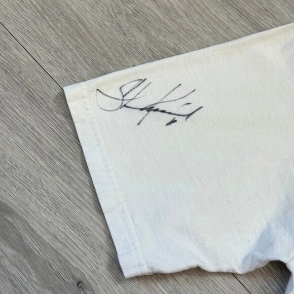 Rare Signed Steve Kinser The King Sprint Car Racing Men's White T-Shirt - Small - Picture 5 of 8